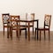 Baxton Studio Nicolette Modern and Contemporary Walnut Brown Finished Wood 5-Piece Dining Set 179-11388-8959-Zoro - alternate 5